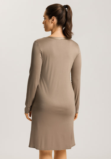 77339 Grand Central Long Sleeve Nightgown 100cm - 2847 Taupe